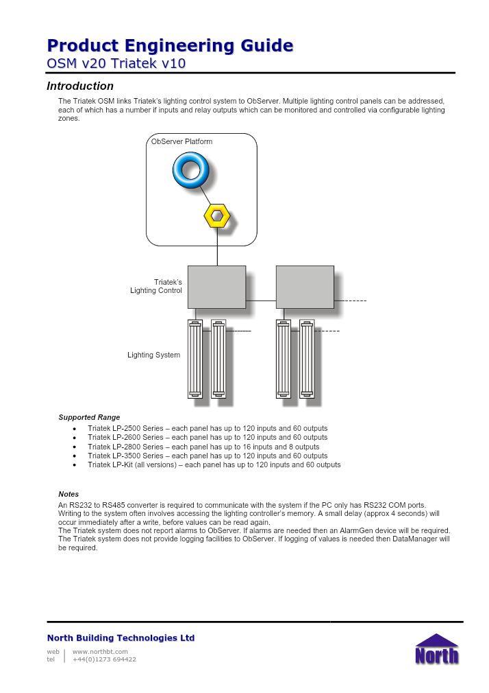 Preview thumbnail of page 1 of the Triatek Engineering Guide PDF document.